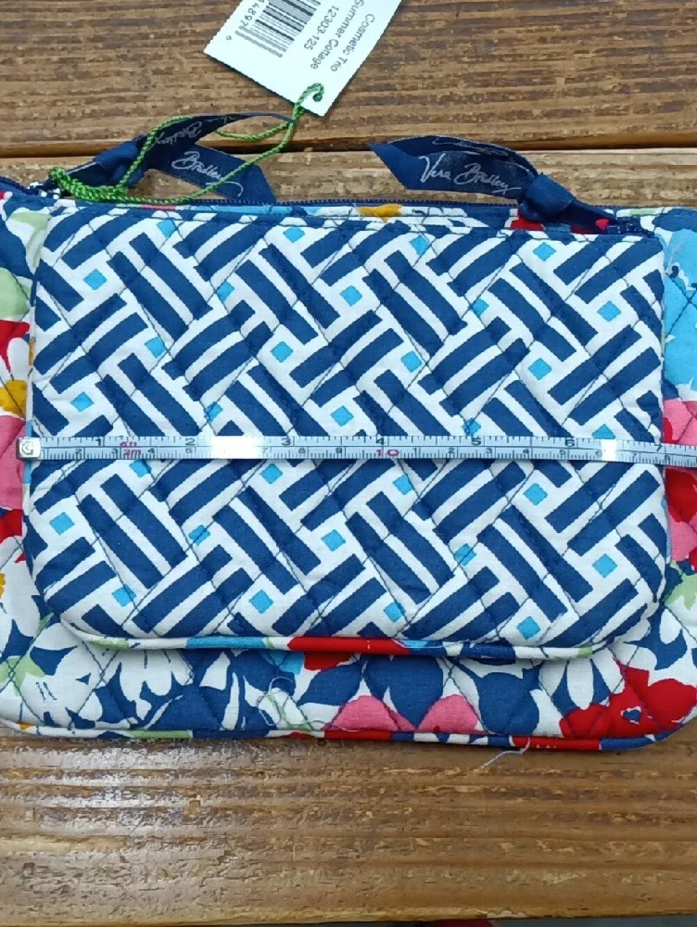 Retired Vera Bradley Summer Cottage Quilted Floral Zip Pouchs Set Of 2 -